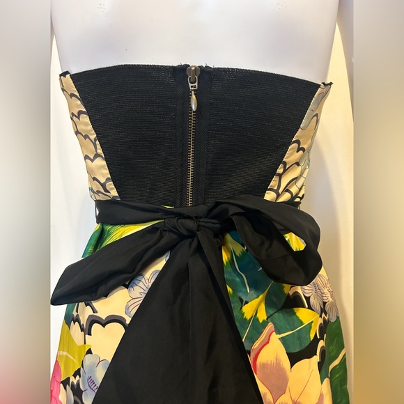 ANTHROPOLOGIE MOULINETTE SOEURS SZ 8 STRAPLESS FLORAL COLORFUL DRESS BOHO CHIC - Picture 6 of 11